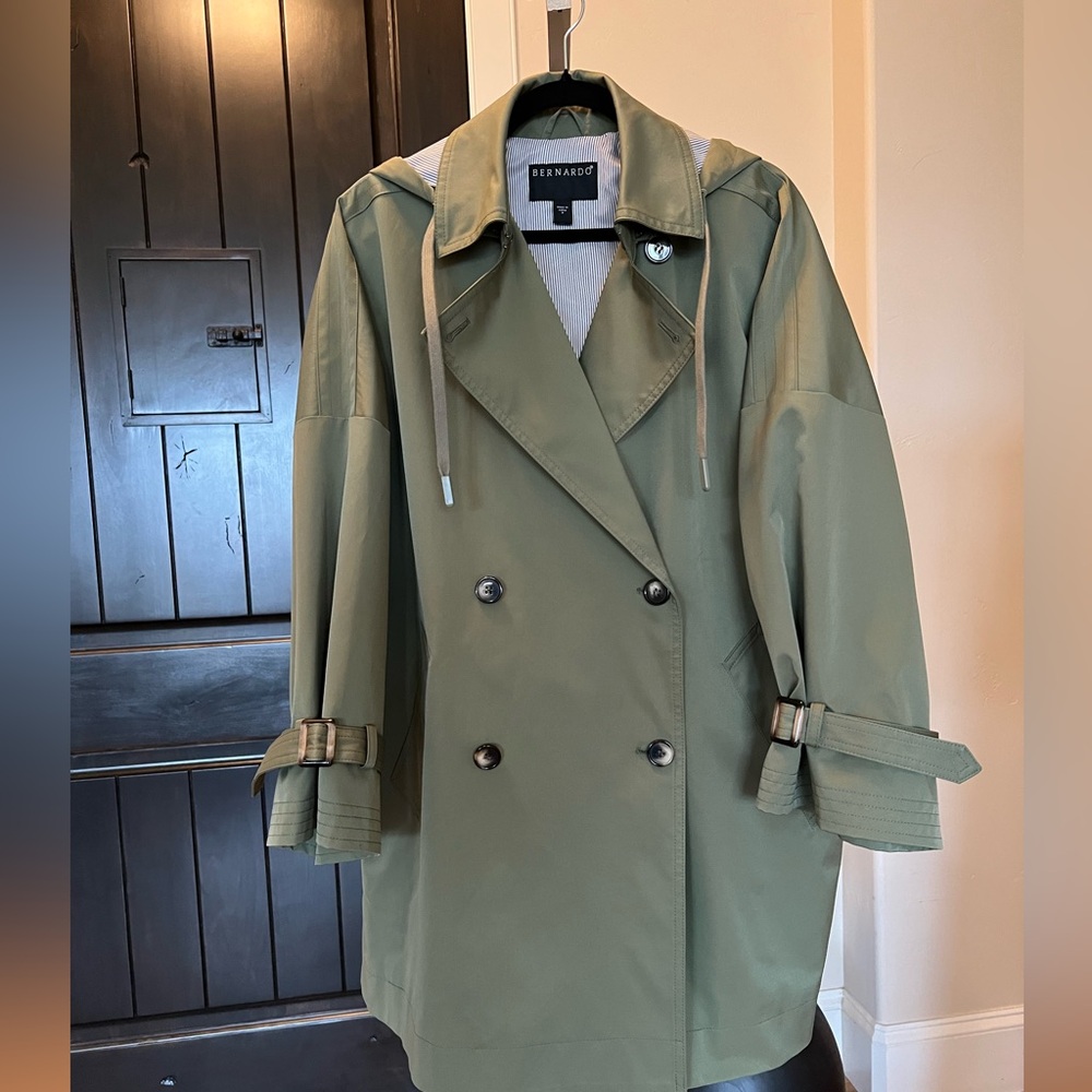 Bernardo Olive Green Trench Coat